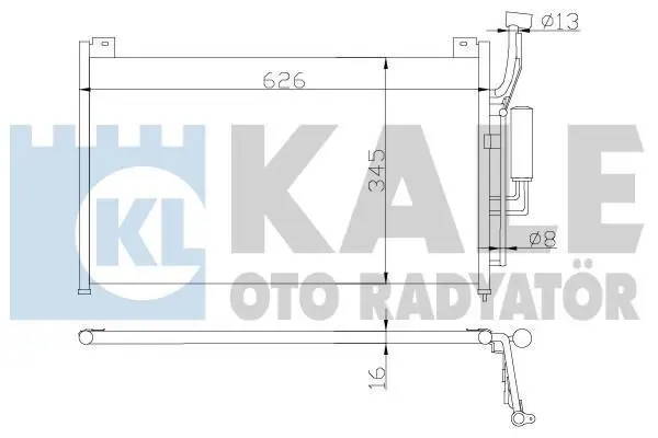 <strong>KALE MAZDA Радіатор кондиціонера (конденсатор) Mazda 2 07- Kale-oto-radyator 392300 (фото 1)</strong>