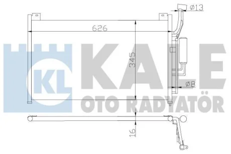 KALE MAZDA Радіатор кондиціонера (конденсатор) Mazda 2 07- для Mazda Kale-oto-radyator 392300 фото товару