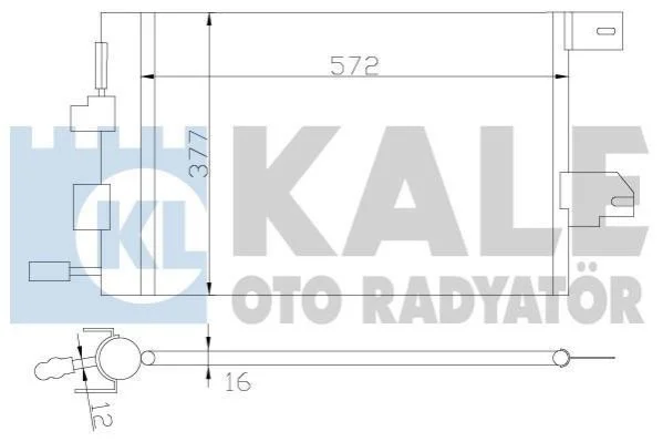 <strong>KALE OPEL Радіатор кондиціонера (конденсатор) Astra G, Zafira A Kale-oto-radyator 393300 (фото 1)</strong>