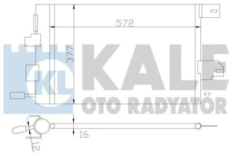 KALE OPEL Радіатор кондиціонера (конденсатор) Astra G, Zafira A для Kale-oto-radyator 393300 фото товару