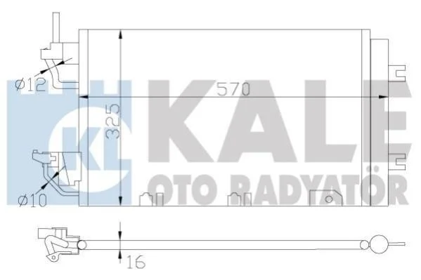 <strong>Радіатор кондиціонера Opel Astra H, Astra H Gtc, Zafira B KALE OTO RADYATOR Kale-oto-radyator 393500 (фото 1)</strong>