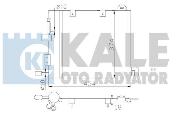 <strong>KALE OPEL Радіатор кондиціонера (конденсатор) Astra G, Zafira A Kale-oto-radyator 393800 (фото 1)</strong>