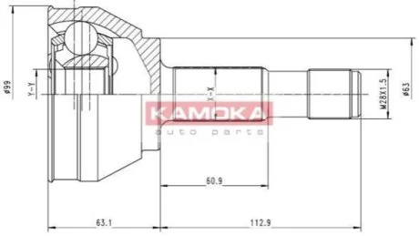 Шрус зовнішній для KAMOKA 6152 фото товару