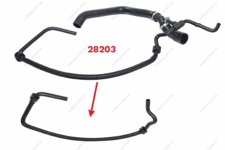<strong>Шланг радіатора VW LT 28-35 II 2.5 TDI KAUTEK VW-RH073 (фото 1)</strong>