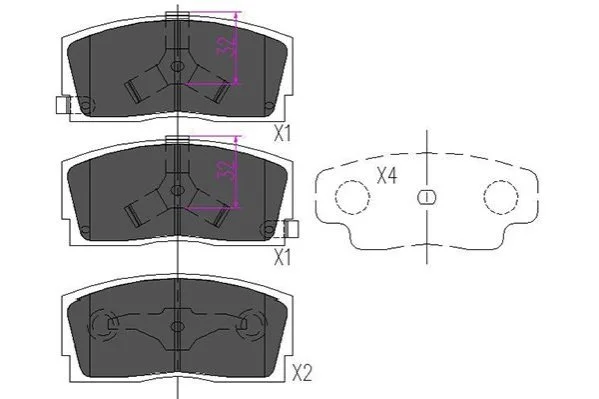 <strong>PARTS DAIHATSU Тормозные колодки передн.Applause 89- KAVO KBP-1501 (фото 1)</strong>