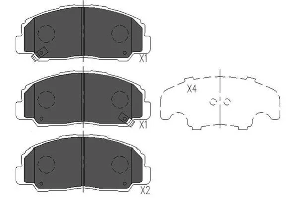 <strong>PARTS TOYOTA гальмівні колодки передн. Land Cruiser -96 KAVO KBP-1505 (фото 1)</strong>