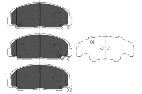 PARTS TOYOTA гальмівні колодки передн. Land Cruiser -96 KAVO KBP-1505 фото товара