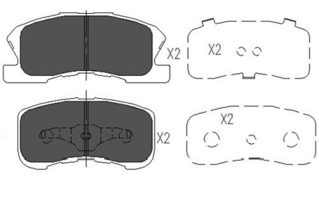 PARTS DAIHATSU Тормозные колодки передн. SIRION 1.0 99- KAVO KBP-1508 фото товару