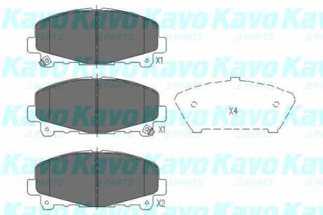 Комплект гальмівних колодок KAVO KBP-2050 (фото 1)