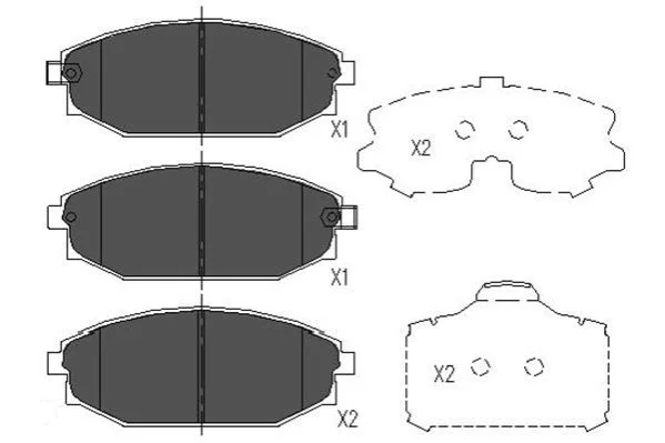 <strong>PARTS HYUNDAI Гальмівні колодки передн.Galloper 98- KAVO KBP-3014 (фото 1)</strong>
