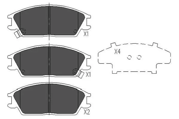 <strong>PARTS HYUNDAI гальмівні колодки дискові Accent,Getz,Lantra,Honda,Mitsubishi KAVO KBP-3033 (фото 1)</strong>