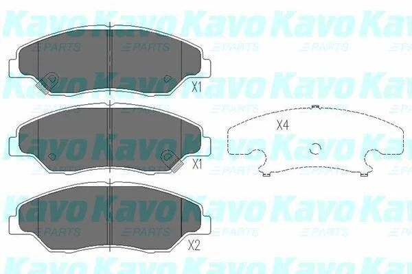 <strong>PARTS KIA Гальмівні колодки передние Sportage 2.0 TD 97- KAVO KBP-4013 (фото 1)</strong>