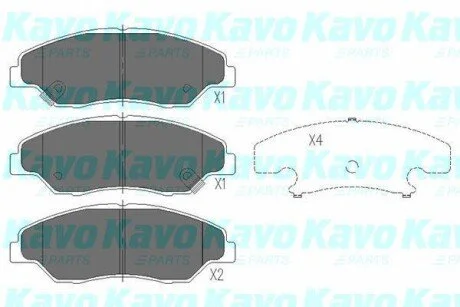 PARTS KIA Гальмівні колодки передние Sportage 2.0 TD 97- для KIA KAVO KBP-4013 фото товару