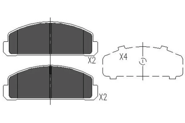 <strong>Гальмівні колодки дискові mazda 323/323 estate/wagon KAVO KBP4515 (фото 1)</strong>