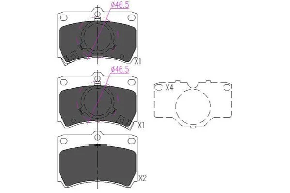 <strong>PARTS MAZDA Колодки тормозные передн.323 85-93 KAVO KBP-4517 (фото 1)</strong>