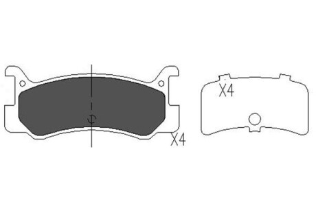 PARTS MAZDA Колодки торм. задние 323 1,6GT -93, MX-3/MX-5 KAVO KBP-4535 фото товара