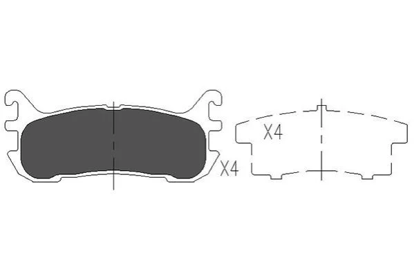 <strong>PARTS MAZDA гальмівні колодки задн.MX-5 II 94- KAVO KBP-4540 (фото 1)</strong>