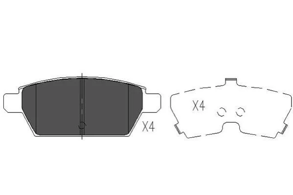 <strong>PARTS MAZDA Тормозные колодки задн.Mazda 6 2.3 KAVO KBP-4554 (фото 1)</strong>