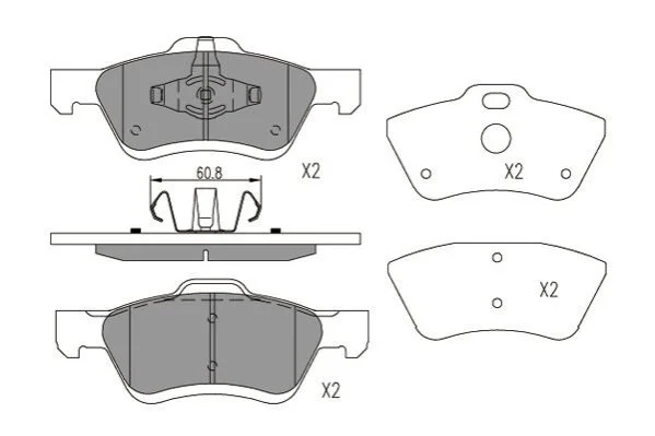 <strong>PARTS MAZDA Гальмівні колодки передн. TRIBUTE 04-, FORD MAVERICK 01- KAVO KBP-4564 (фото 1)</strong>