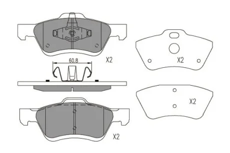 PARTS MAZDA Гальмівні колодки передн. TRIBUTE 04-, FORD MAVERICK 01- для Mazda, Saab, Ford KAVO KBP-4564 фото товару
