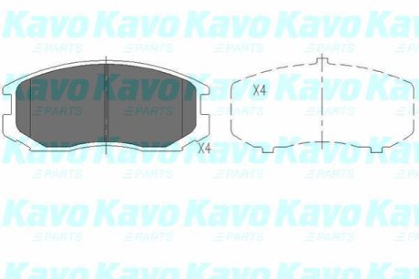 Комплект гальмівних колодок KAVO KBP-5505 (фото 1)