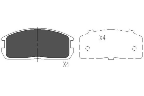 PARTS MITSUBISHI Гальмівні колодки III,IV,Colt II,III,IV 84-96 KAVO KBP-5524 фото товару