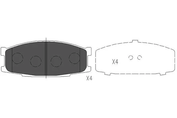 <strong>PARTS MITSUBISHI К-т гальмівних колодок передніх Canter KAVO KBP-5527 (фото 1)</strong>