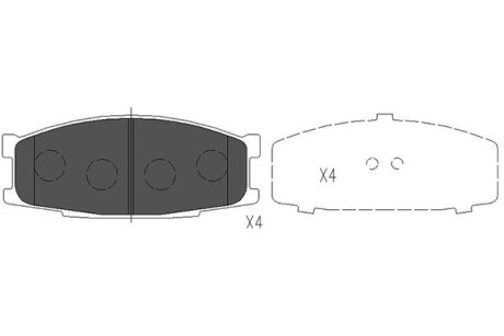 PARTS MITSUBISHI К-т гальмівних колодок передніх Canter KAVO KBP-5527 фото товару