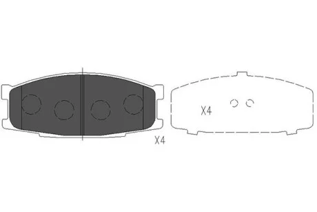PARTS MITSUBISHI К-т гальмівних колодок передніх Canter для KAVO KBP-5527 фото товару