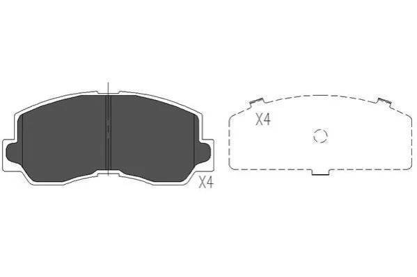 <strong>PARTS MITSUBISHI Гальмівні колодки передн.Galant I,II,L300,Pajero I,Celica KAVO KBP-5532 (фото 1)</strong>