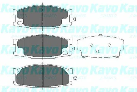 PARTS MITSUBISHI К-т гальмівних колодок передних Canter для KAVO KBP-5539 фото товару