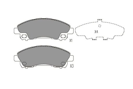 PARTS MITSUBISHI Колодки гальмівні Canter 12- KAVO KBP-5549 фото товару