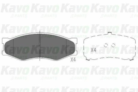 Комплект гальмівних колодок KAVO KBP-6522 (фото 1)