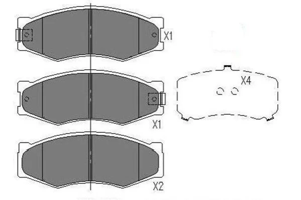 <strong>PARTS NISSAN Колодки гальмівні передн. Bluebird,Serena,Vanette 84- KAVO KBP-6524 (фото 1)</strong>