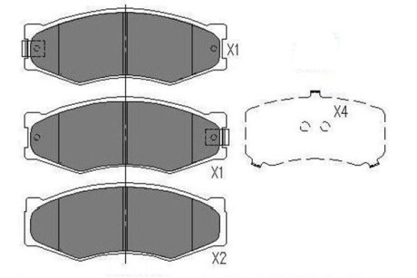 PARTS NISSAN Колодки гальмівні передн. Bluebird,Serena,Vanette 84- KAVO KBP-6524 фото товару