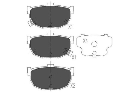 PARTS KIA Колодки тормозные задние дисковые Cerato KAVO KBP-6544 фото товара