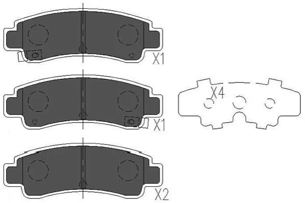 <strong>PARTS NISSAN Колодки тормозные задн.Sunny 90- KAVO KBP-6546 (фото 1)</strong>