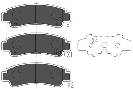 PARTS NISSAN Колодки тормозные задн.Sunny 90- для KAVO KBP-6546 фото товару