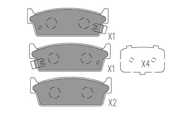 <strong>PARTS NISSAN Гальмівні колодки задн. Almera 00- Maxima QX 00- KAVO KBP-6601 (фото 1)</strong>