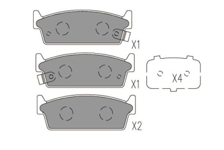 PARTS NISSAN Гальмівні колодки задн. Almera 00- Maxima QX 00- KAVO KBP-6601 фото товару