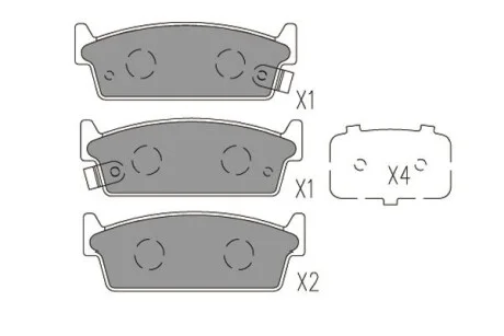 PARTS NISSAN Гальмівні колодки задн. Almera 00- Maxima QX 00- для Nissan, Infiniti KAVO KBP-6601 фото товару