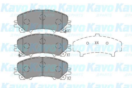 Комплект гальмівних колодок KAVO KBP-6618 (фото 1)