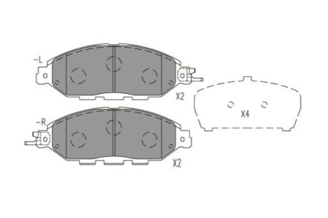 PARTS NISSAN Тормозные колодки передн.Murano 16-,Pathfinder IV 14- KAVO KBP-6623 (фото 1)