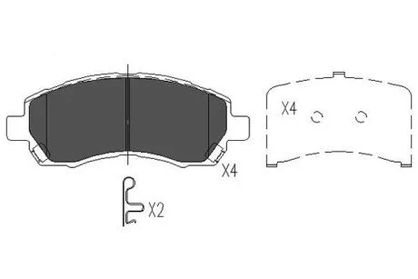 PARTS SUBARU Гальмівні колодки передн.Impreza,Legacy для Subaru, Nissan KAVO KBP-8015 фото товару