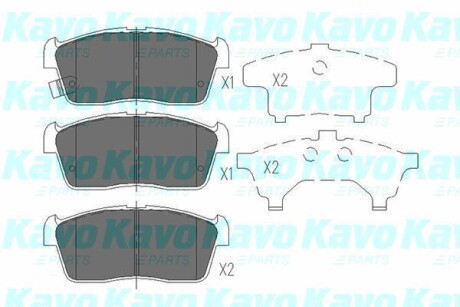 Купить PARTS SUZUKI Тормозные колодки передн. Ignis 03-,Daihatsu Sirion, Charade KAVO KBP-8507 по низкой цене в Украине (фото 1)