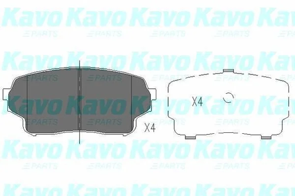 <strong>PARTS SUZUKI Гальмівні колодки передн.Grand Vitara 1.9d 2.0HDI 01- KAVO KBP-8511 (фото 1)</strong>