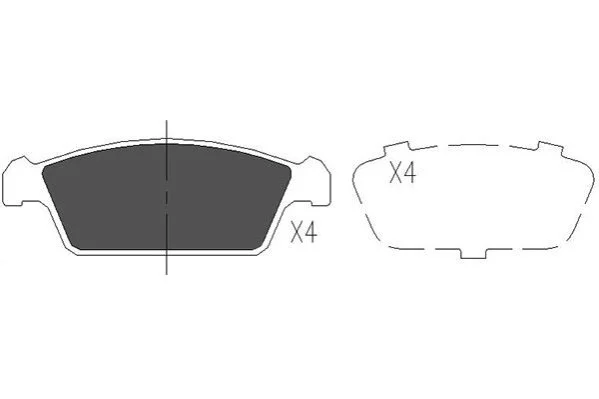 <strong>PARTS DAEWOO Тормозные колодки передн.Tico 95- KAVO KBP-8515 (фото 1)</strong>