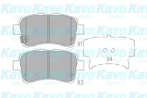 <strong>PARTS SUZUKI Гальмівні колодки передн. Liana 1.3I-1.6I 06/02 KAVO KBP-8528 (фото 1)</strong>