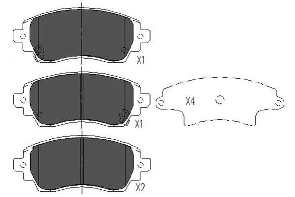 <strong>PARTS IVECO Колодки гальмівні пер./задн. DAILY 96 KAVO KBP-9010 (фото 1)</strong>