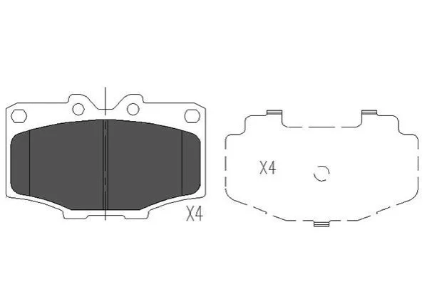 <strong>PARTS TOYOTA гальмівні колодки передн. Land Cruiser -96 KAVO KBP-9028 (фото 1)</strong>